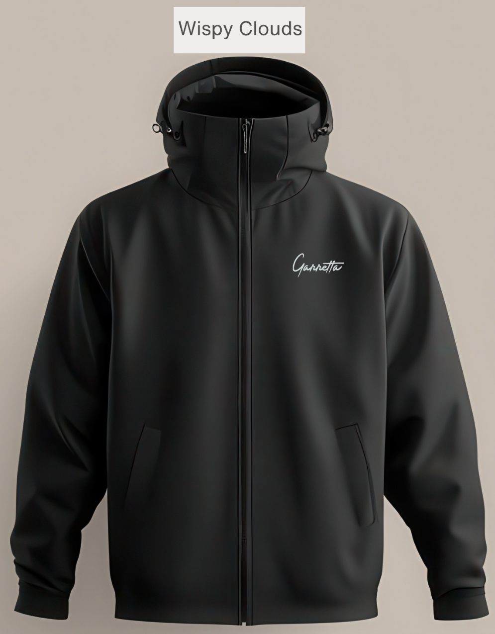 Wispy Clouds Black Jacket