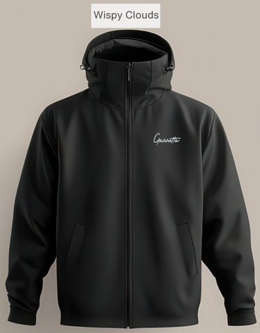 Wispy Clouds Black Jacket