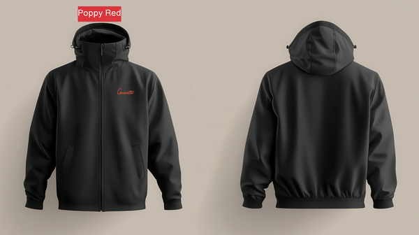 Poppy Red Black Jacket