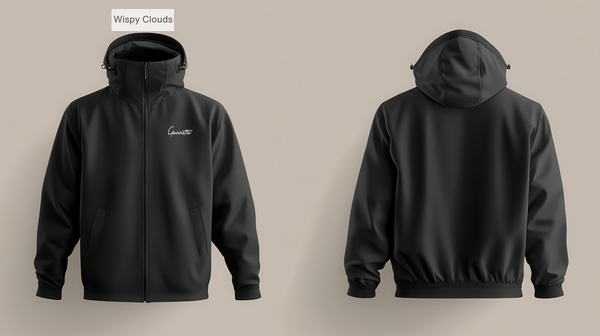Wispy Clouds Black Jacket